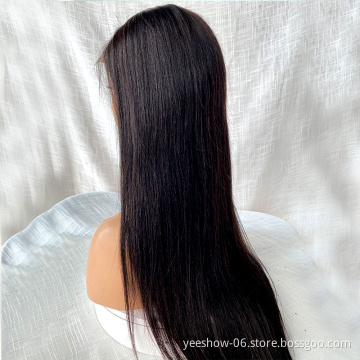 300% density yolissa brazilian virgin hair straight full human lace indian remy wig